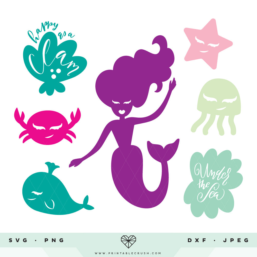 Download Mermaid SVG Cut Files - Printable Crush