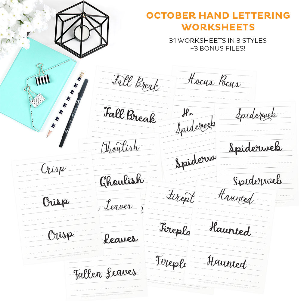 lettering worksheets