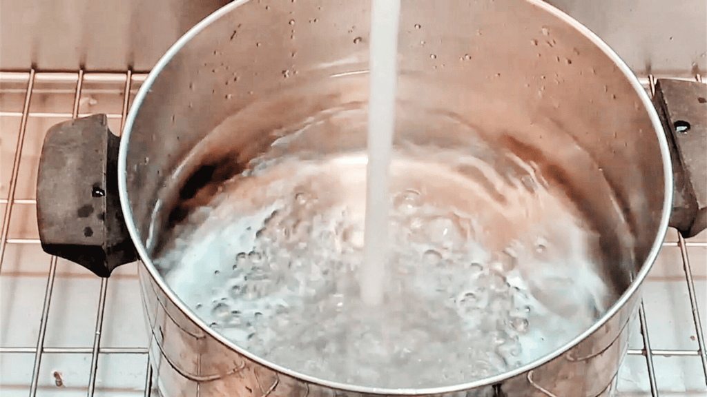 onion skin dye - boil water