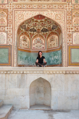 Melanie DiSalvo at the Amer Fort Jaipur