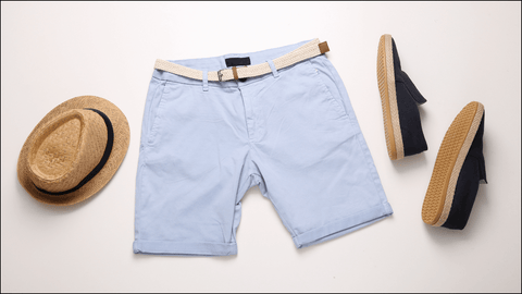 chino shorts made of chino fabric