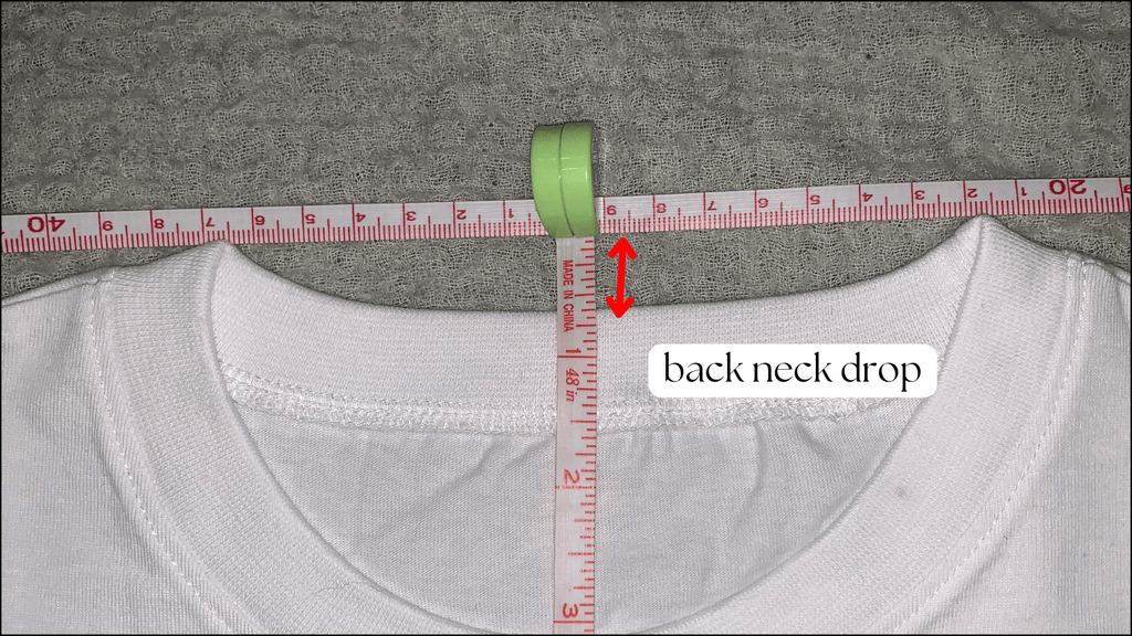 how to measure back neck drop