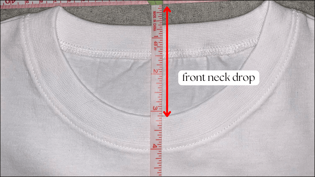 how to measure front neck drop