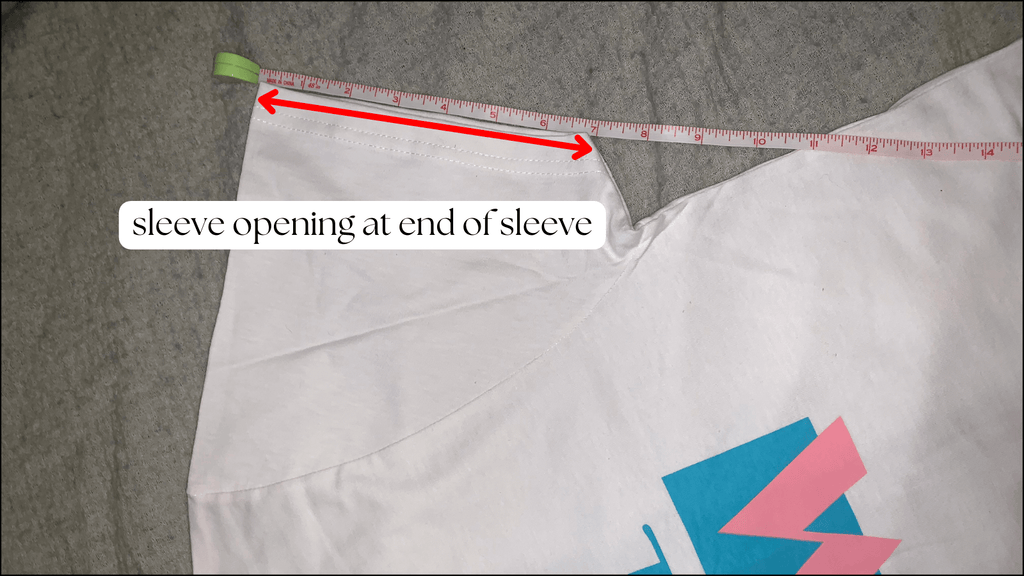 how to measure sleeve opening at seam