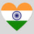 india flag heart
