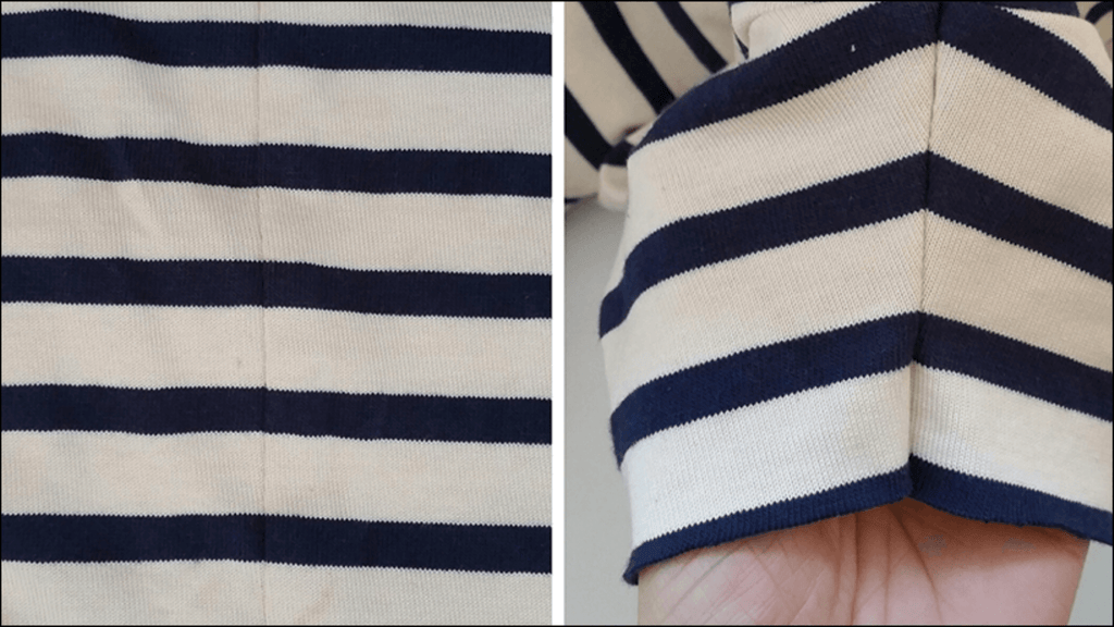 quality clothing decline, check for seam matching