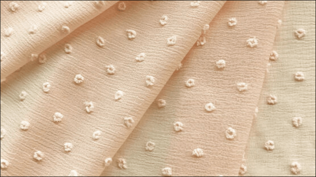 swiss dot dobby woven fabric