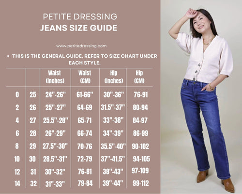 Petite Dressing Size Chart