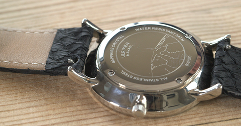 BERG salmon leather watch strap