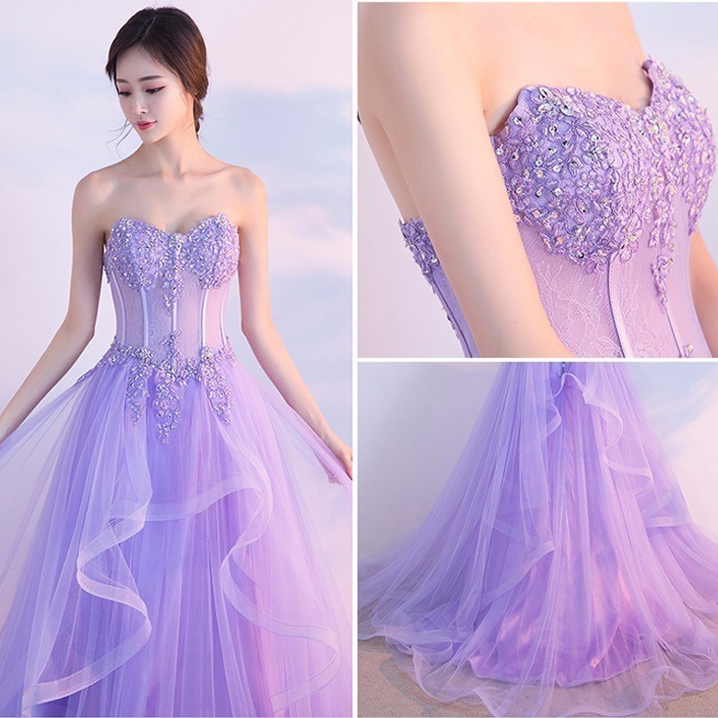 Darlingoddess Robe De Mariee Beach Wedding Dress Purple Off The Should