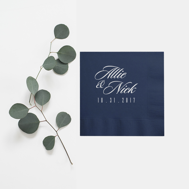 Navy-silver-cocktail-napkin-carrie-collection