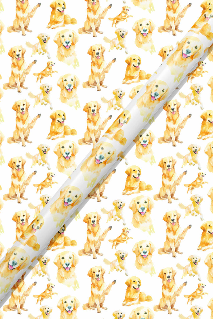 Golden Retriever Gift Wrap Sheets