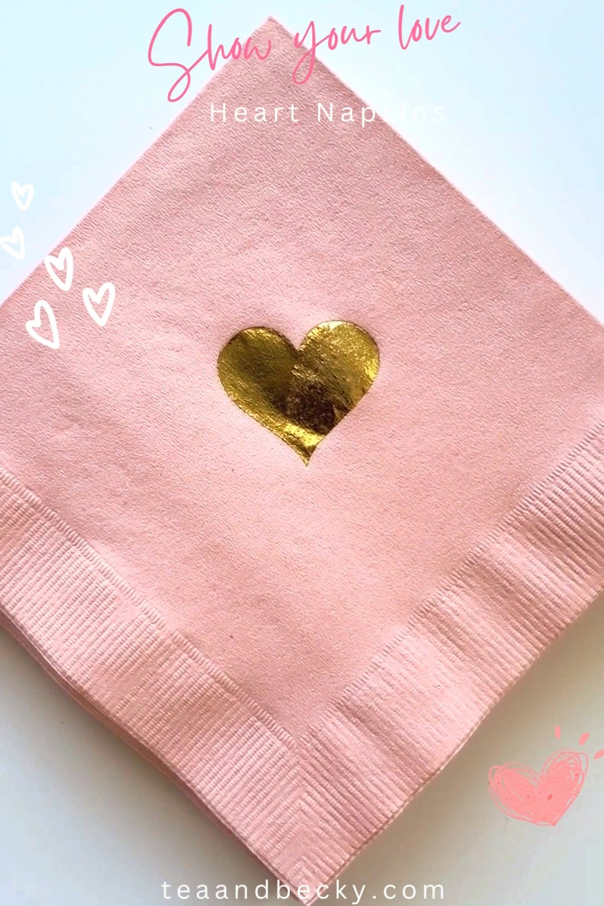 Pink Heart Napkins