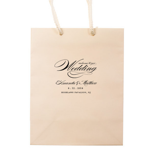 Personalized Wedding Welcome Bags - Foil Gift Bag - Monica Collection