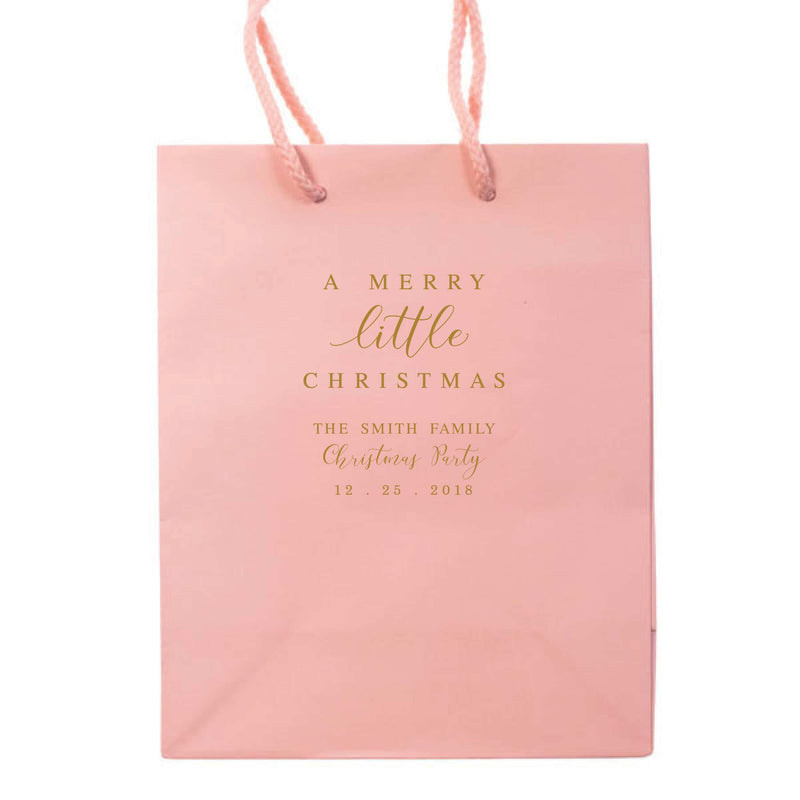 pink christmas gift bags