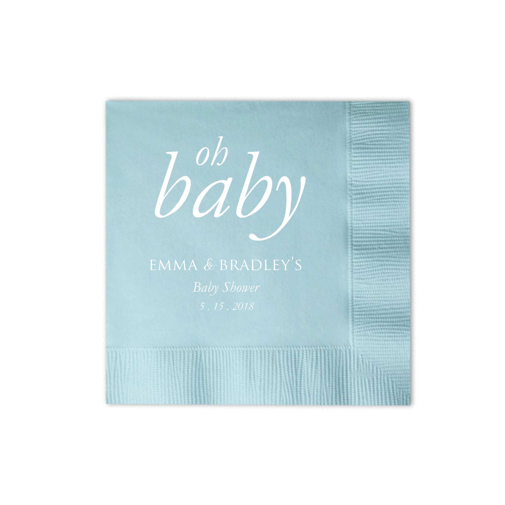 Baby Personalized Shower Napkins - Nora – Tea and