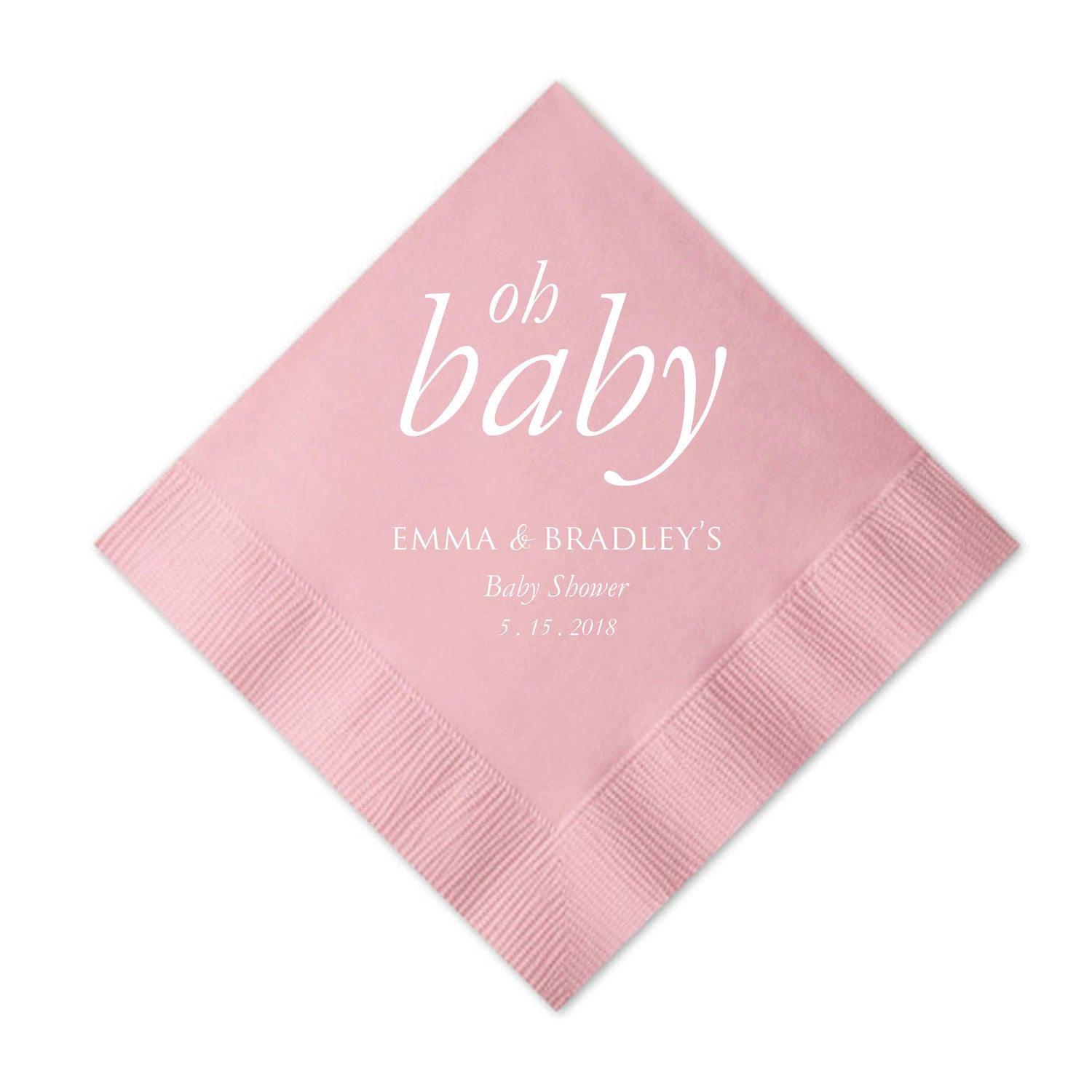Personalized Baby Shower Napkins Oh Baby - Nora Collection– Tea and Becky
