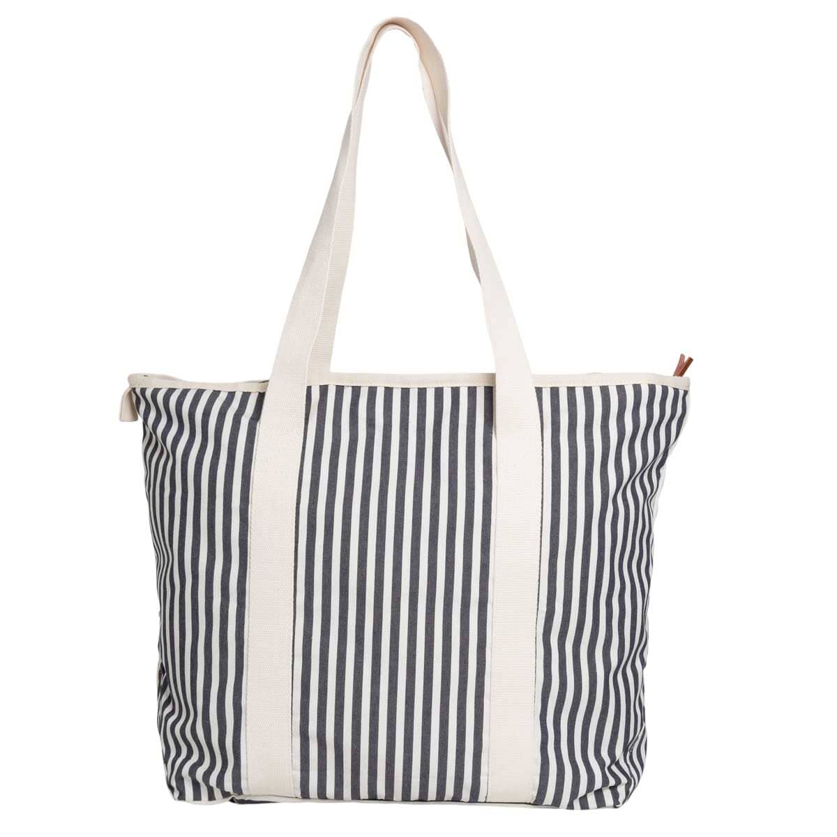 Navy Striped Beach Bag | Business & Pleasure Co