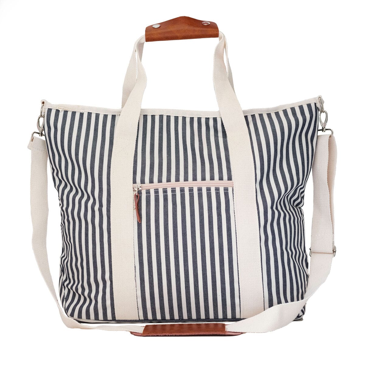 Navy Striped Cooler Tote Bag | Business & Pleasure Co