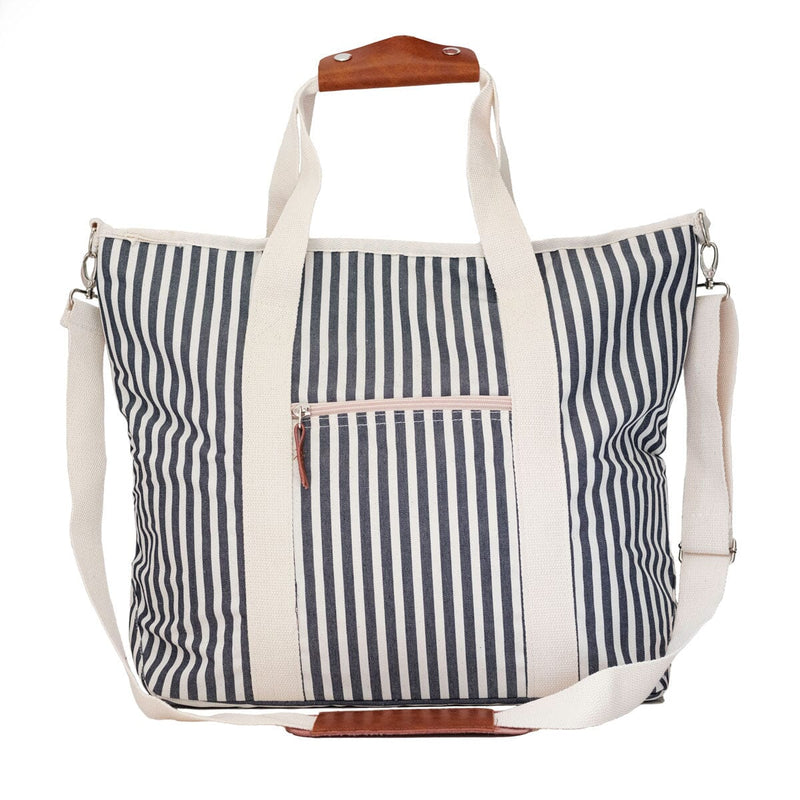 Navy Striped Cooler Tote Bag | Business & Pleasure Co