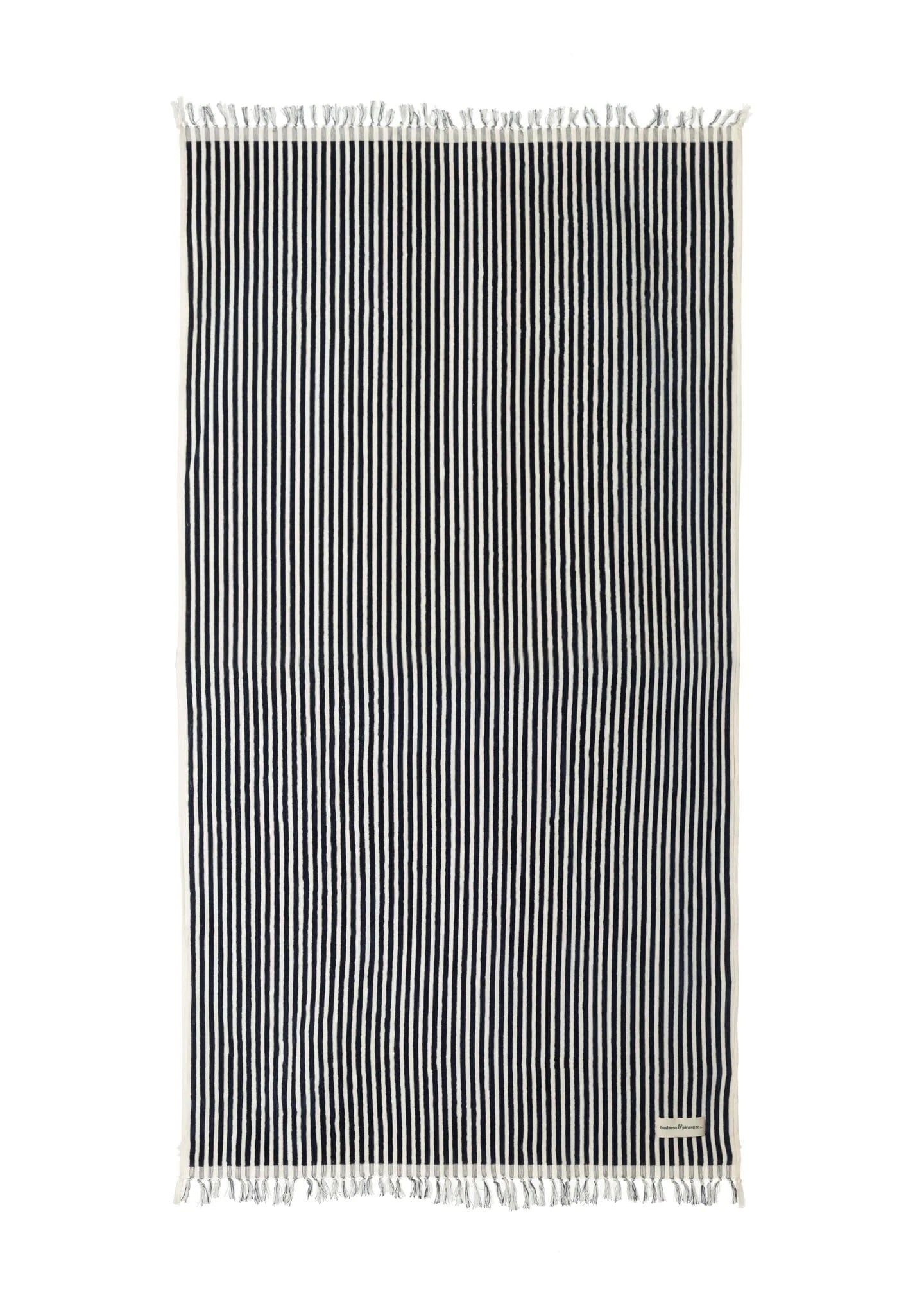 The Beach Towel - Lauren's Navy Stripe