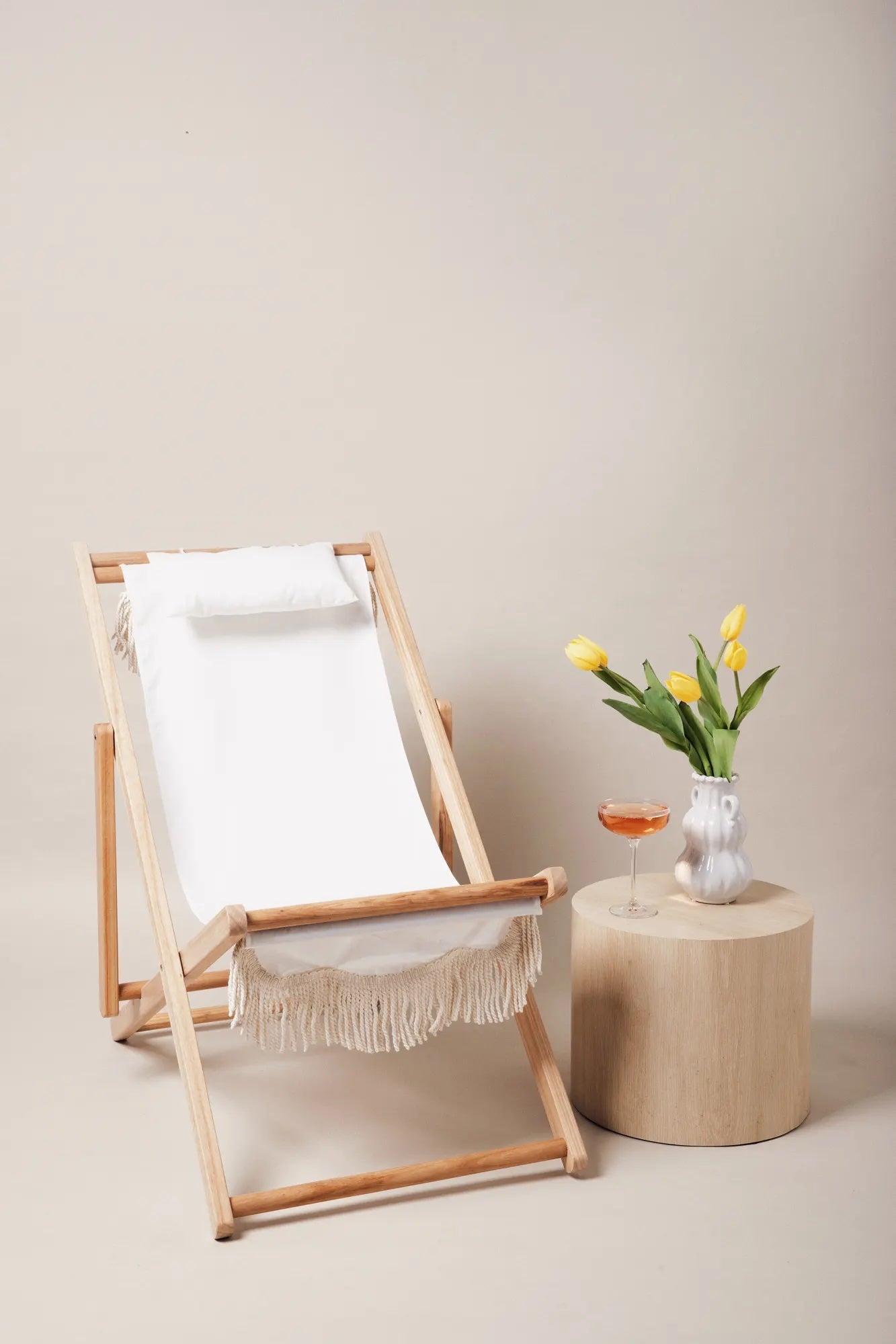 Antique White Sling Chair