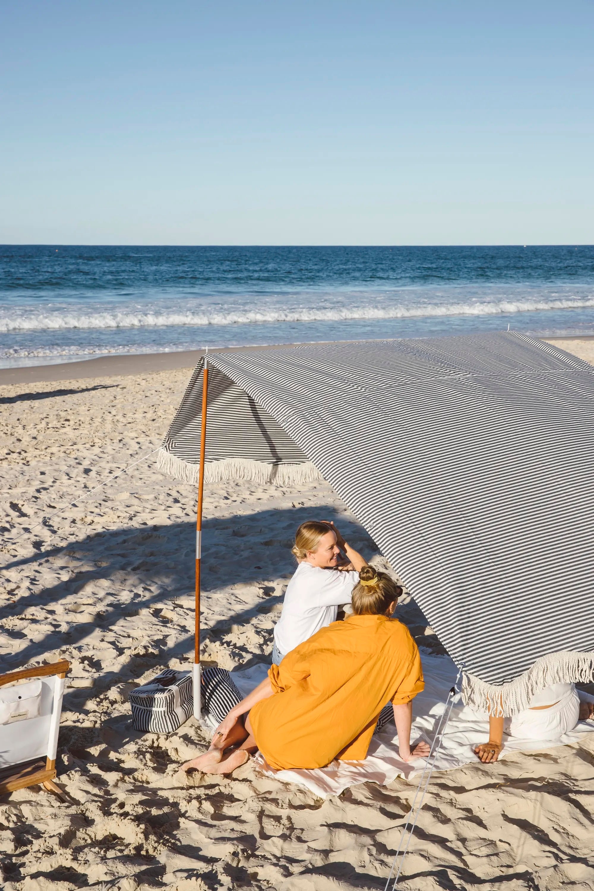 Navy Stripe Beach tent