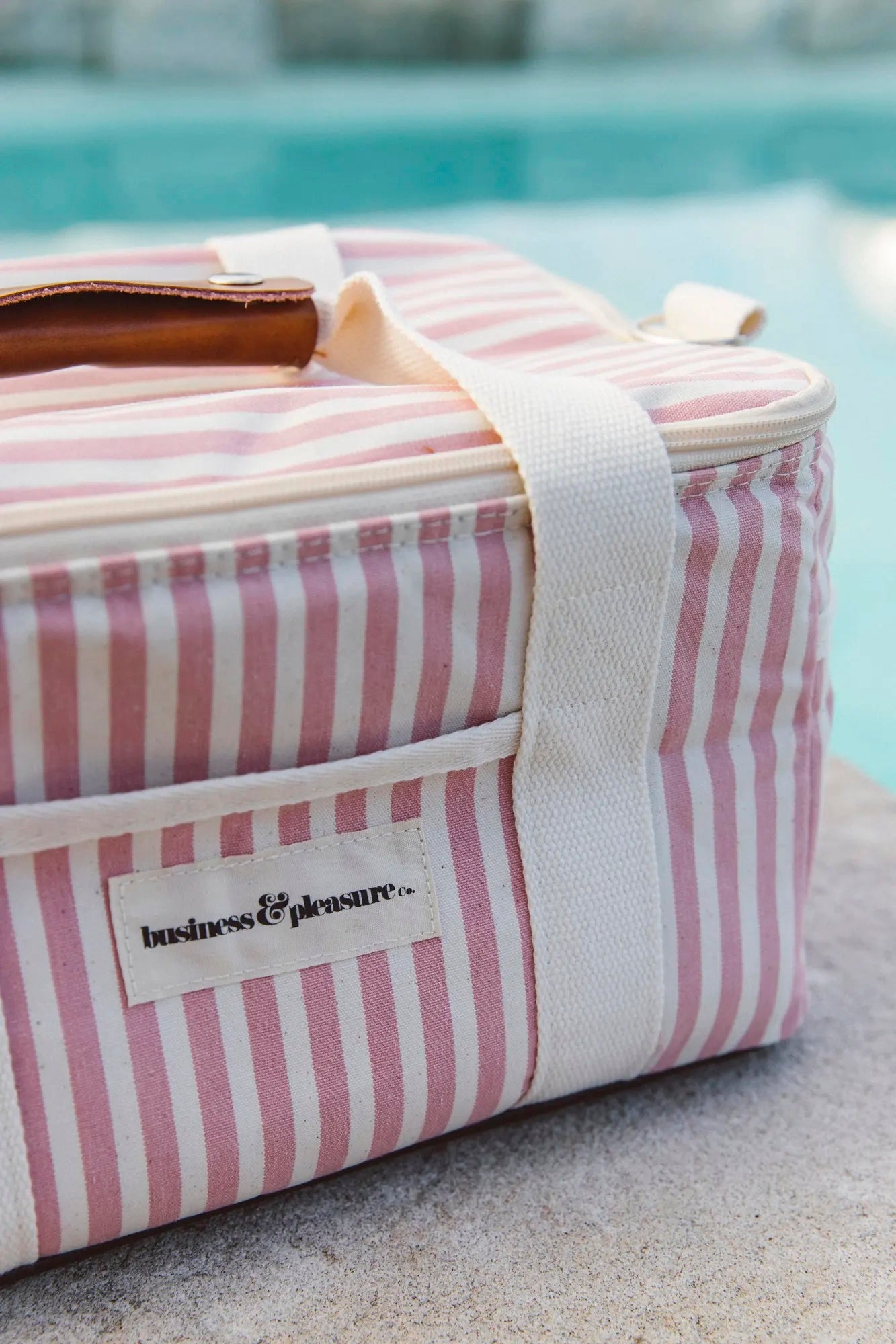 Lauren's Pink Stripe cooler bag