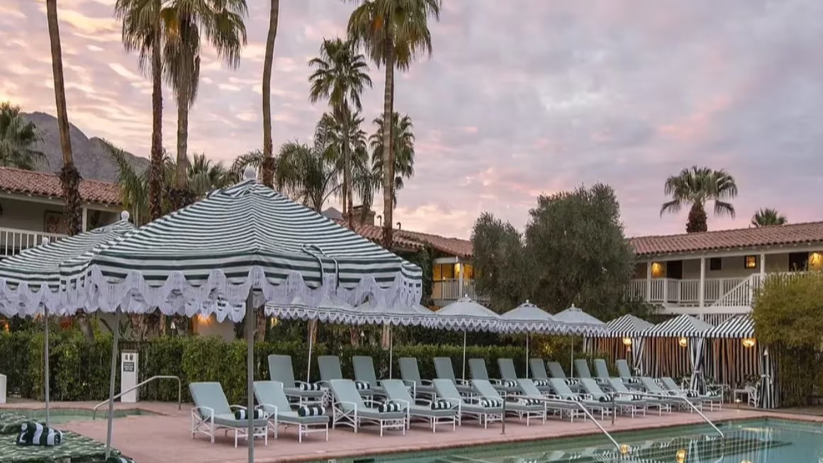 The colony palms hotel poolside