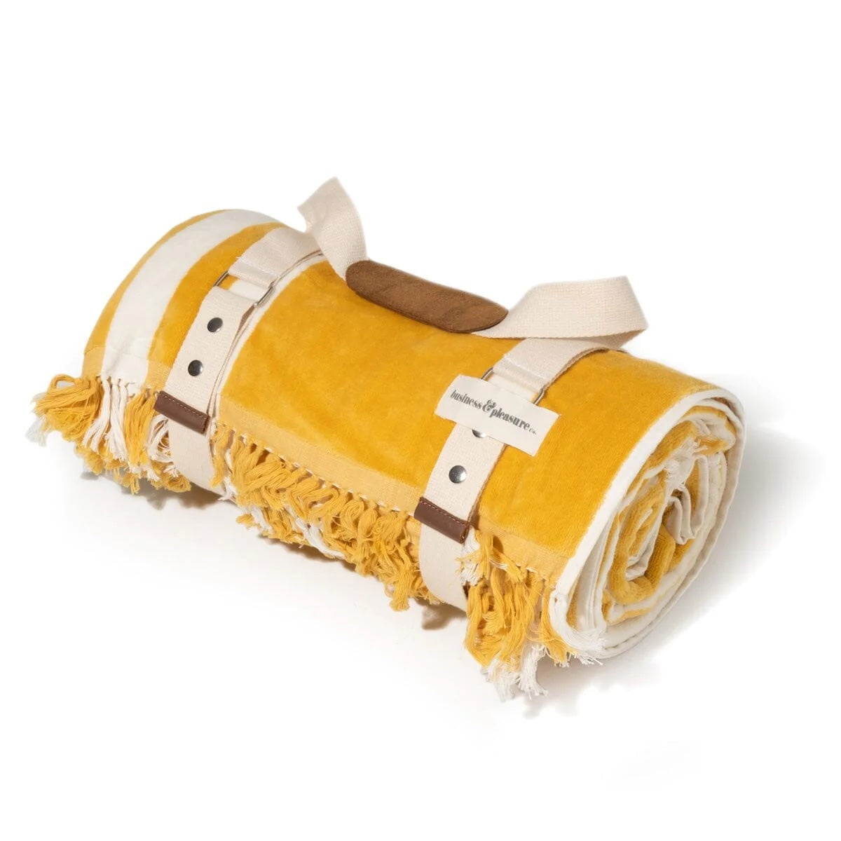 The Beach Blanket - Vintage Yellow Stripe