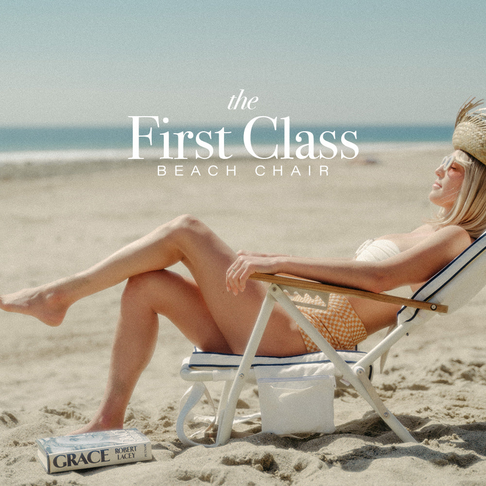 First class beach chair on the sand at the beach