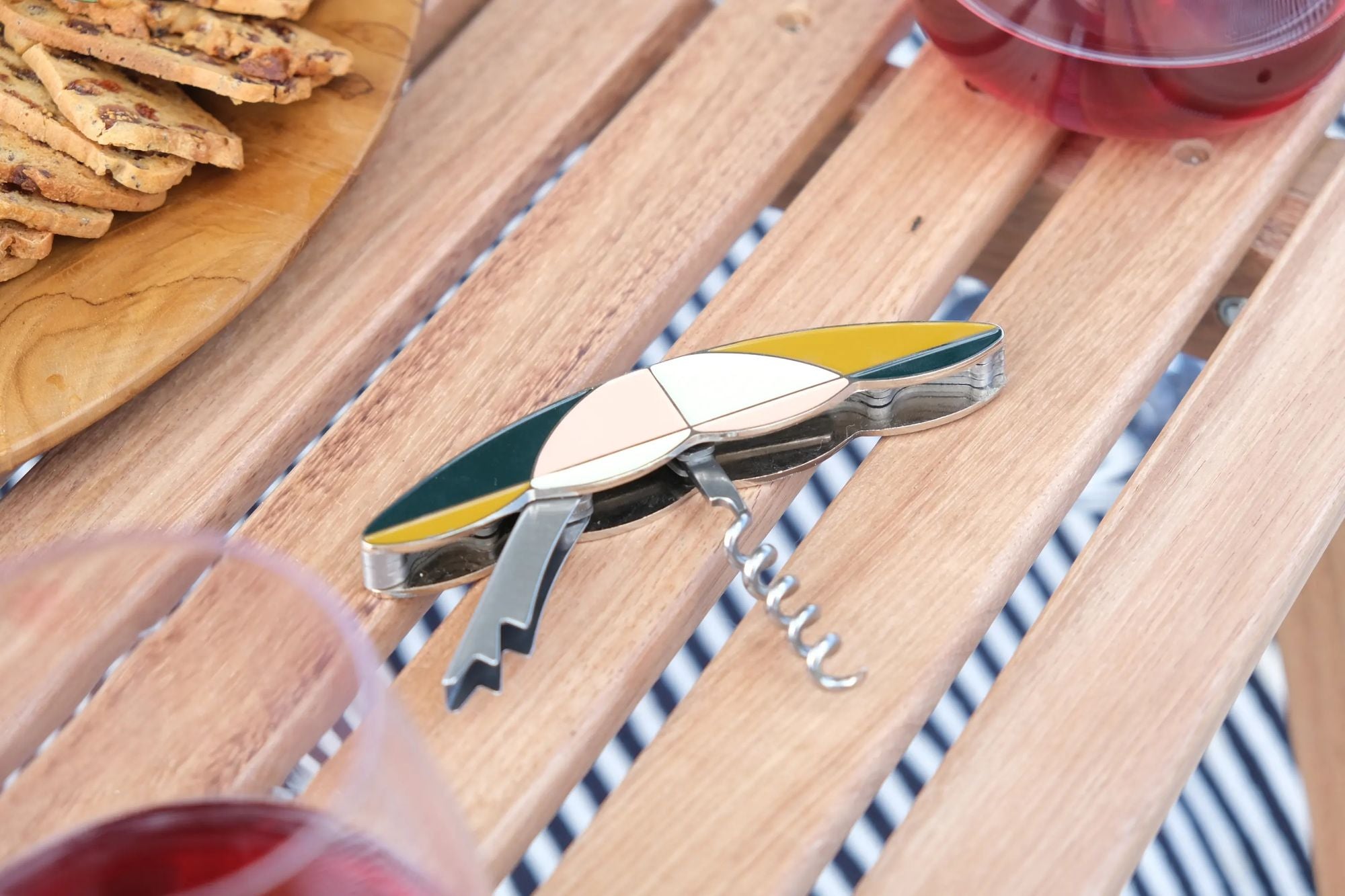 bottle opener on wooden table