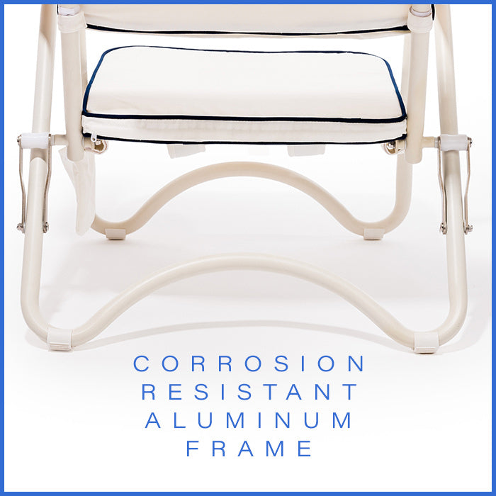 corrosion resistant aluminum frame white pam chair