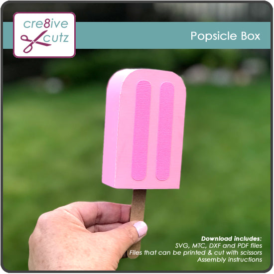 Download 3D Popsicle Treat Box SVG Pattern - It's New! - Cre8ive Cutz