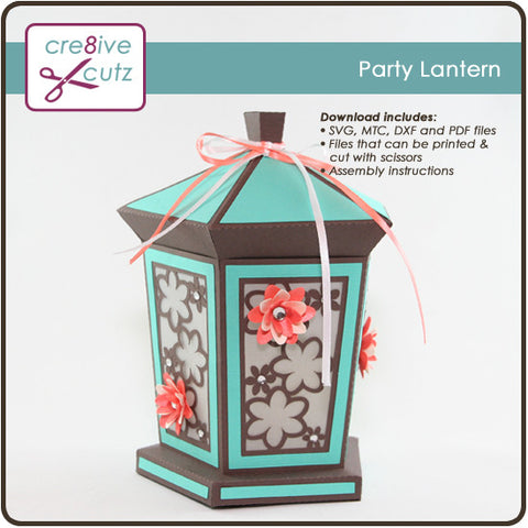 3D Party Lantern SVG Cutting File