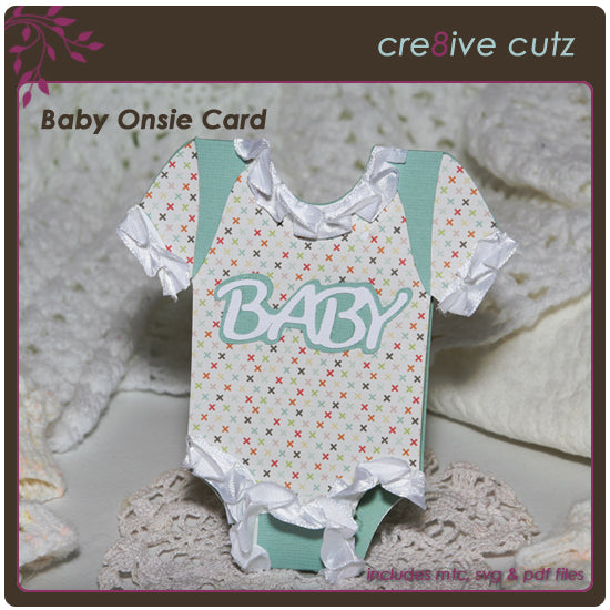 Download Baby Onsie Card Svg File New In The 99 Cent Store Cre8ive Cutz