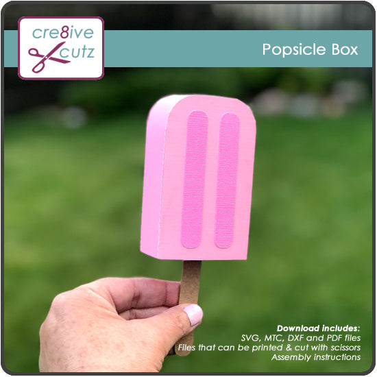 Download Popsicle Treat Box SVG Papercrafting Project - Cre8ive Cutz