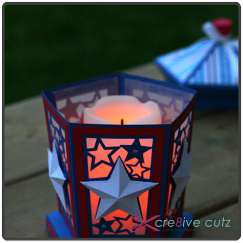 4th Of July Party Lantern New 3d Papercrafting Pattern Cre8ive Cutz