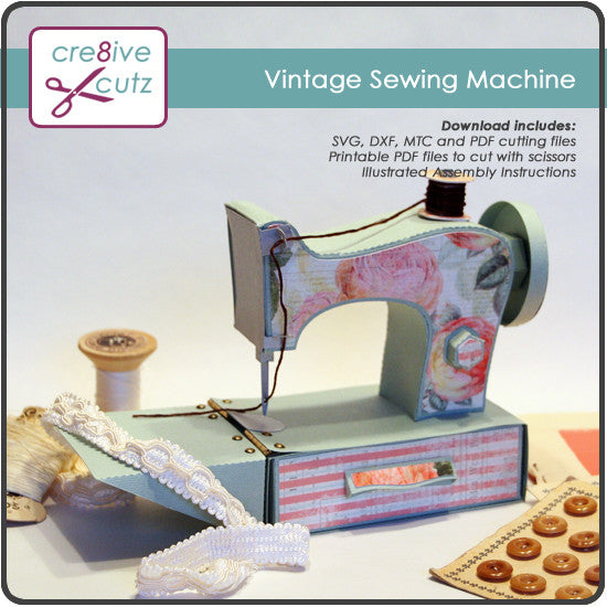 Download 3d Vintage Sewing Machine Cre8ive Cutz