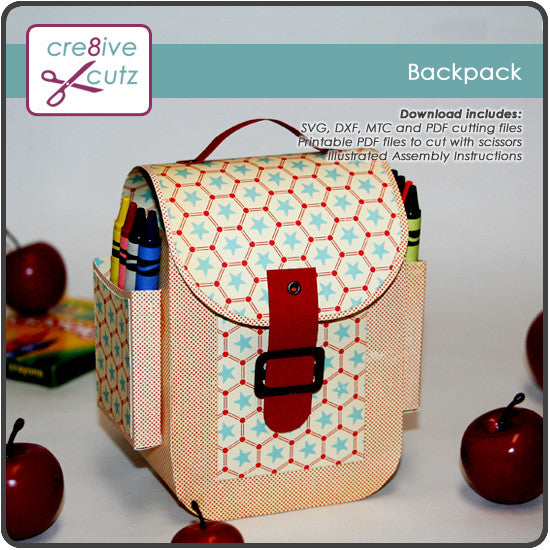 Backpack 3d Paper Craft Project Cre8ive Cutz