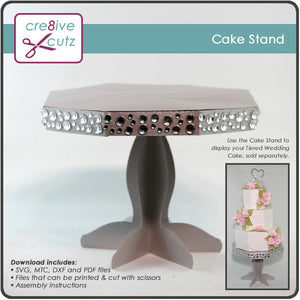 Download Cake Stand 3d Papercraft Project Cre8ive Cutz