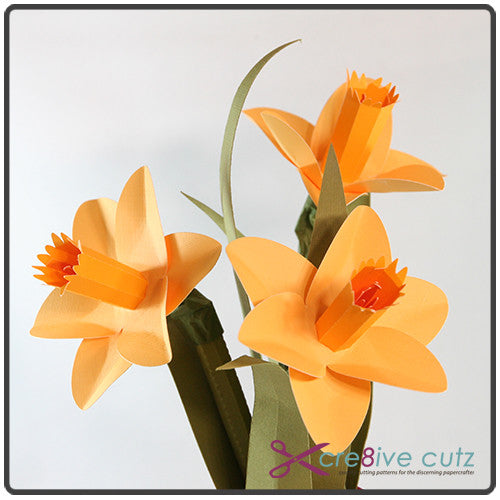 Download Daffodils in a Vase - 3D Flowers Craft Project - Cre8ive Cutz