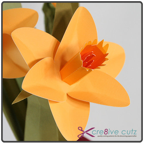 Download Daffodils in a Vase - 3D Flowers Craft Project - Cre8ive Cutz