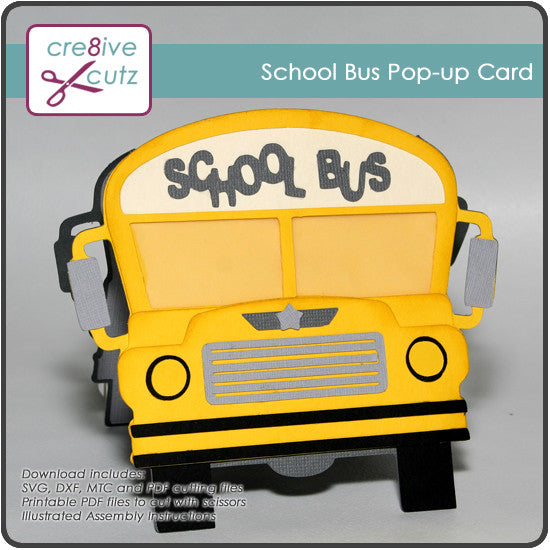 Download School Bus Pop Up Card Cre8ive Cutz