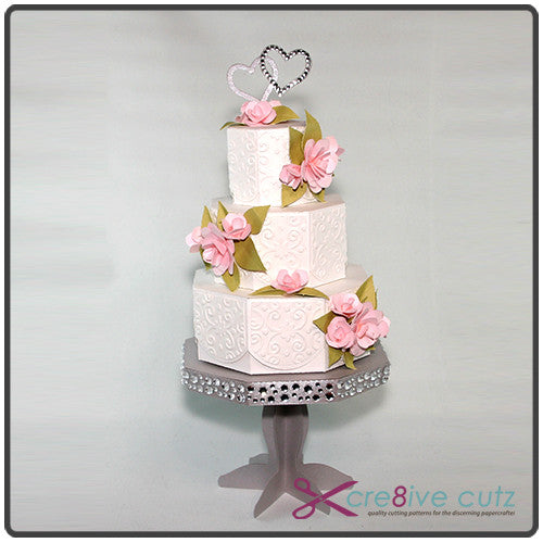 Download Tiered Wedding Cake Cake Stand 3d Svg Project Cre8ive Cutz