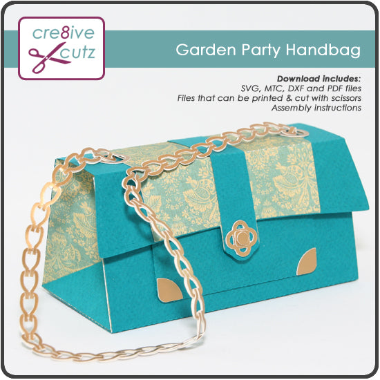 Download Garden Party Handbag 3d Paper Craft Project Cre8ive Cutz