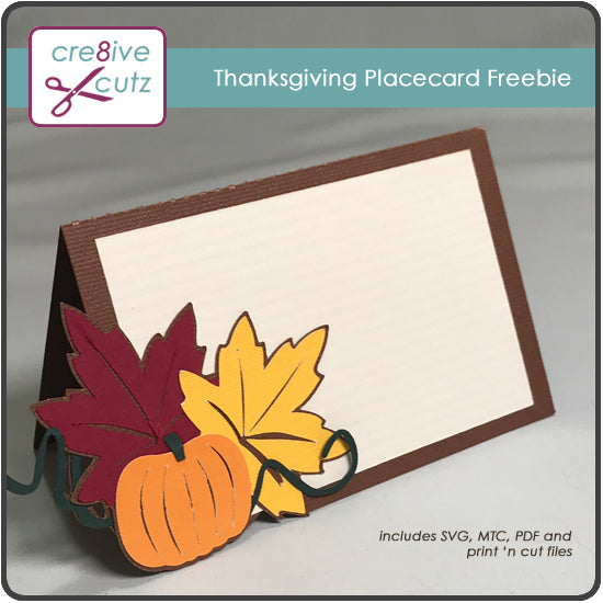 Download Thanksgiving Placecard SVG Papercraft Freebie - Cre8ive Cutz