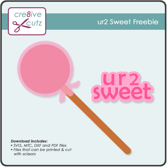 Download UR2 Sweet Lollipop Freebie SVG Cutting File - Cre8ive Cutz