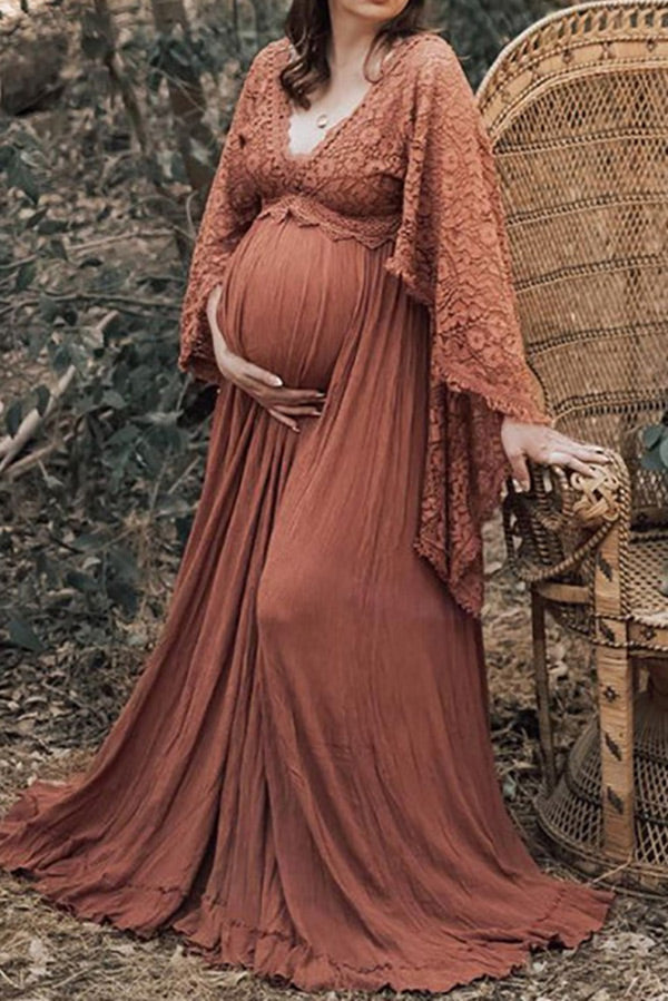 Maternity Dress for Photo Shoot-lace Maternity Gown for Photo 