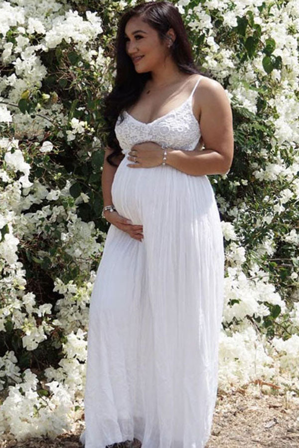 Maternity Party Wear Gowns (Baby Shower Silver)